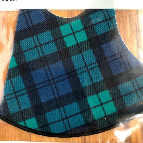 3/$10 NEW ATB-UV+ Face Mask Medium Plaid Green Kids UNISEX - Picture 2 of 12